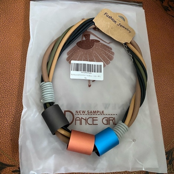 Necklace Fashion Statement Faux Cords Metal Alloy Geometric Urban - Picture 6 of 6